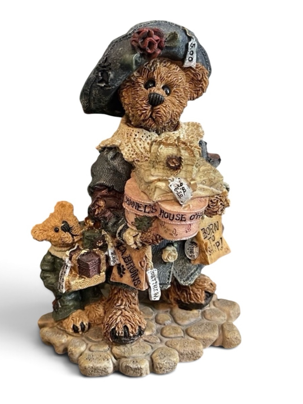 NIB Vintage Boyds Bears & Friends “Grace & Johnathan… Born to Shop” Figurine